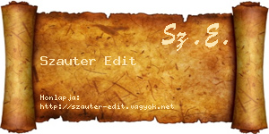 Szauter Edit névjegykártya